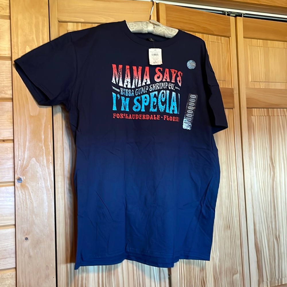 Navy Bubba Gump t-shirt